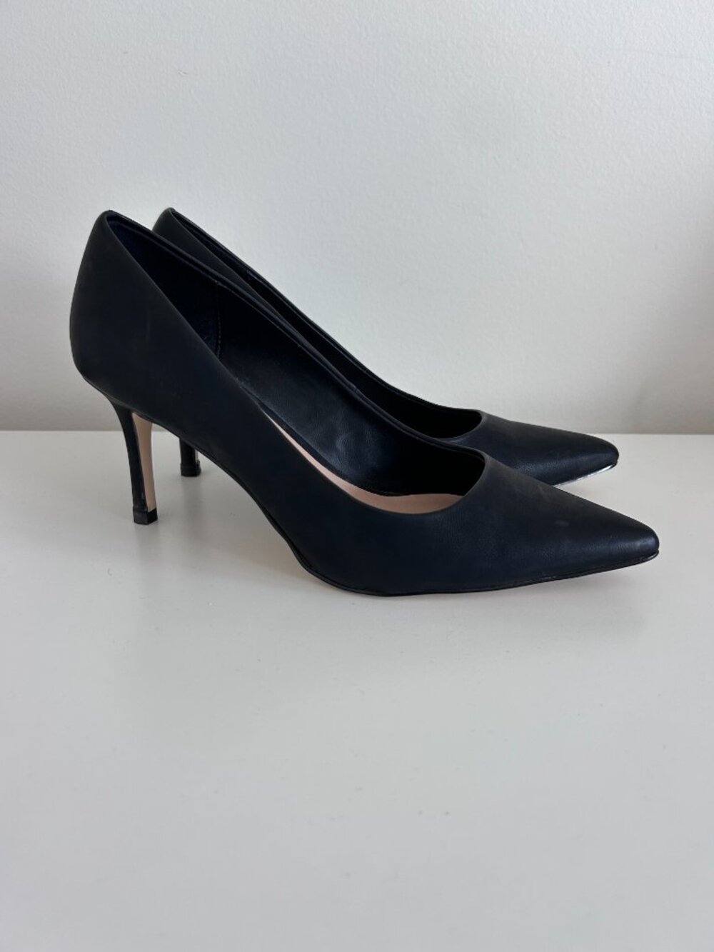 Call It Spring Classic Matte Black Pointed Toe High Heels - Picture 2 of 8